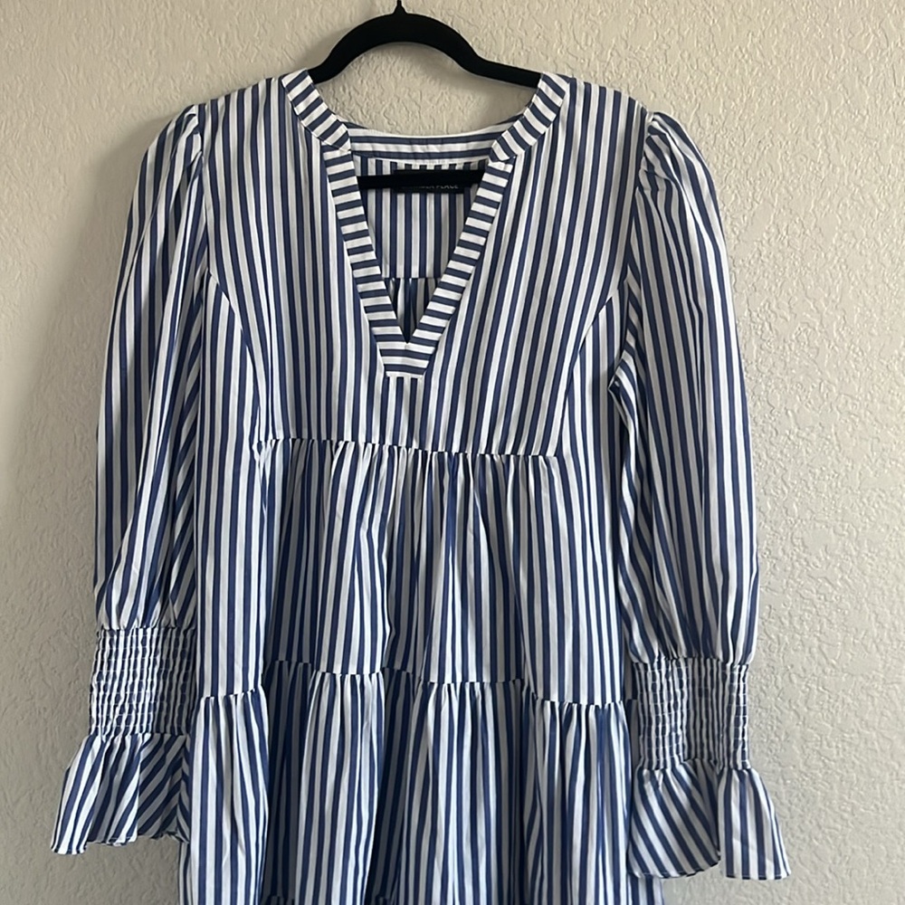 Tuckernuck Blue and White Striped Tiered Mini Dress - Picture 14 of 16